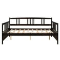 thumbnail image 4 of Modern Full Daybed, Solid Wood Full Size Daybed with Slats Support, Sofa Bed Frame for Living Room/Bedroom, Space Saving Platform Bed, No Box Spring Needed, Espresso, D1511, 4 of 9