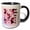 Black/White, variant on 3drose, Happy Holidays from All of Us Vintage Style Angels Mid Mod Style, 11oz Two-tone Red Mug