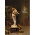 thumbnail image 2 of Gerome, Jean-Leon 18x24 Black Ornate Wood Framed with Double Matting Museum Art Print Titled - Pygmalion and Galatea, 2 of 4