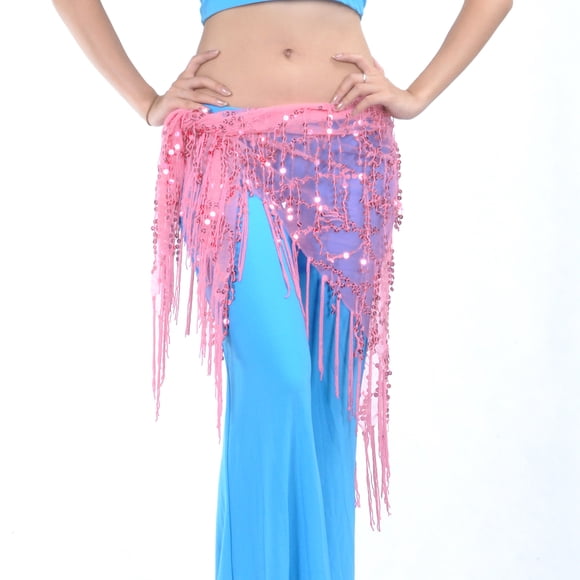 Foulard Triangle à Sequins Foulard de Danse du Ventre Foulard de Hanche Perles Triangle Ceintures de Danse du Ventre