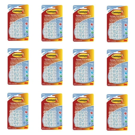 Command Christmas Commercial Command Adhesive Hooks 20 Clear Wire Clips Hang Xmas Fairy Lights 3M-17026, 12PK ()