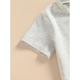 thumbnail image 6 of Bagilaanoe 2pcs Newborn Baby Boys Short Pants Set Short Sleeve Letters Print T-shirt Tops + Shorts 6M 12M 18M 24M Infant Casual Summer Outfits, 6 of 9