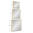 thumbnail image 7 of Kate and Laurel Rhodes Modern Square Mirror Set, Set of 3, Gold, Glamorous Wall Decor, 7 of 7
