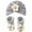 Grey, variant on Gyujnb Floral Decorated Knit Turban Hat and Socks Set, Wheat Pattern 2-Piece Outfit (Baby, Toddler),0-36 Months