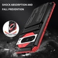 thumbnail image 5 of KOMI for Google Pixel 8 Pro Case with Card Holder, Built-in Stand Full-Body Drop Tested Protective Wallet Case for Google Pixel 8Pro (Red), 5 of 5