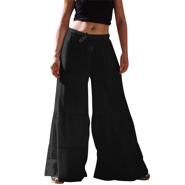 Women's Casual Elastic Waist Jogger Pants with Pockets - High - Quality Polyester, Comfortable, Versatile for All Seasons, Available in Multiple Sizes