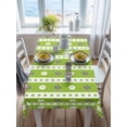 thumbnail image 3 of Saint Patrick's Day Rectangle Tablecloth, Green Colorful Clovers Leaves Stripes Waterproof & StainResistant Tablecloth, Washable Oil-proof Table Cover for Dining/Party/Wedding/Camping/Buffet 60x84 In, 3 of 9