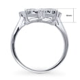 thumbnail image 4 of BERRICLE Sterling Silver Vintage Inspired Art Deco Cubic Zirconia CZ Filigree Fashion Ring for Women, Rhodium Plated Size 4, 4 of 11