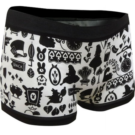 MJC Womens Alice In Wonderland Seamless Boyshort Panty (Large)
