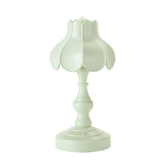 Tunhigl Vintage USB Rechargeable LED Table Lamp - Mini Bedside Night Light for Home, Dorm Room Decor, Ins Style Ornament Green