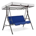 thumbnail image 2 of Outdoor 3-Seater Swing Chair Cushion Replacement, Water-Resistant 190T Silver-Coated Fabric, Comfortable Garden Patio Bench Pad, 59 x 20 inch Size, 2 of 3