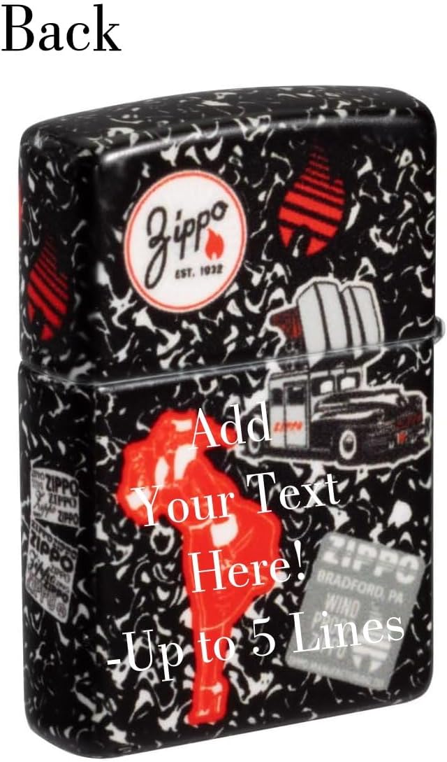 Zippo Lighter - Customized Message on Notebook 540 Matte Pocket Lighter 46707