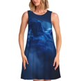 thumbnail image 1 of Easygdp Pegasus Night Sky para Vestido Transpirable de Mujer, Vestido Suelto de Manga Corta con Pliegues y Bolsillos para el Verano, 1 of 7
