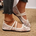 thumbnail image 2 of EKVAHL Women's Polka Dots Mesh Ballet Flats Bowknot Pointed Toe Ballerina Flats Closed Toe Comfortable Casual Work Shoes, 2 of 5