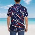 thumbnail image 6 of Goofa Red White Blue Fireworks 1 Hawaiian Shirt for Men, Unisex Summer Beach Casual Short Sleeve Button Down Shirts,Aloha Tropical Floral print shirt-Medium, 6 of 9