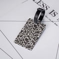 thumbnail image 5 of Luggage Tags for Suitcases, Abstract Minimalist Snake White Leather Bag Luggage Tags ID Label Tags Privacy Protection Travel Bag Labels, 5 of 6