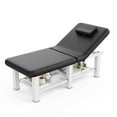 thumbnail image 3 of Holaki Heavy Duty Stationary Massage Table, Professional Spa Bed with 660lbs Capacity, Sturdy Metal Frame, Waterproof PU Leather, Ideal for Beauty, Tattoo, Reiki, Massage, Physiotherapy, Black, 3 of 9