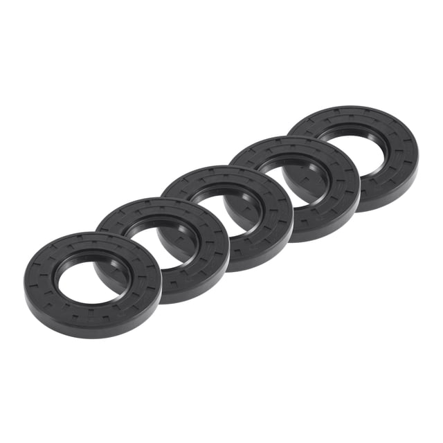 Sello de Aceite Universal TC Doble Labio con Resorte de Acero 40x75x10mm Alta Presión Caucho NBR Negro 5pcs