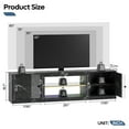 thumbnail image 2 of Pinmoco 70" LED TV Stand for TVs up to 80",Large Gaming Entertainment Centre,Black Marble, 2 of 7