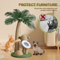 thumbnail image 5 of Qiyester Coconut Tree Cat Scratching Post with Hanging Ball - Natural Sisal Rope Cat Tree Indoor Wooden Interactive Cat Bed Suitable for Small to Medium-Sized Cats, 5 of 8