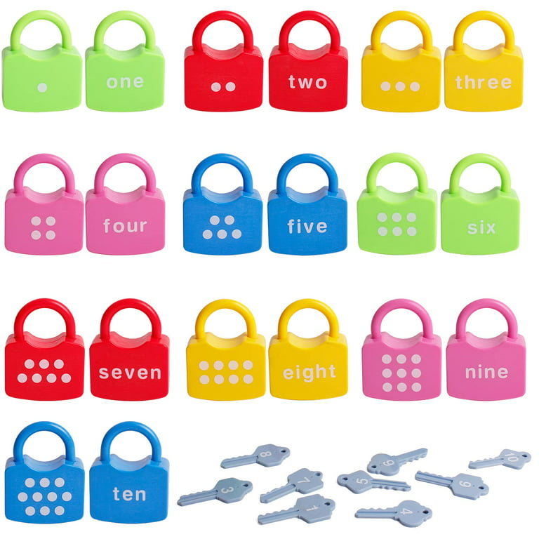 Kids Learning Locks with Keys Numbers Matching & Counting Montessori  Educational Toys for Ages 3 yrs+ Boys and Girls Preschool Games Gifts 
