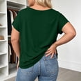 thumbnail image 5 of FchengtaiS Plus Size Tops Womens Short Sleeve V Neck Tshirts Hollow Out Summer Dressy Casual Loose Blouses 1X-5X, 5 of 7