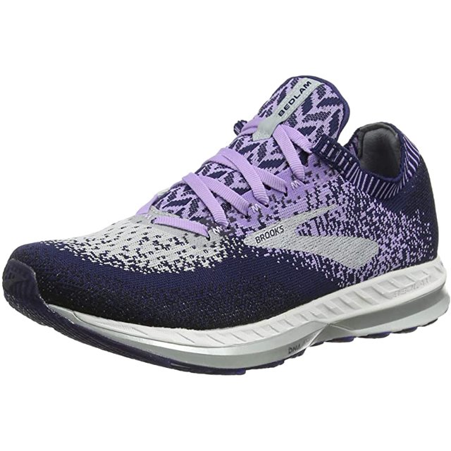 Brooks Women's Bedlam Running Shoe, Purple/Navy/Grey, 8.5 B(M) US