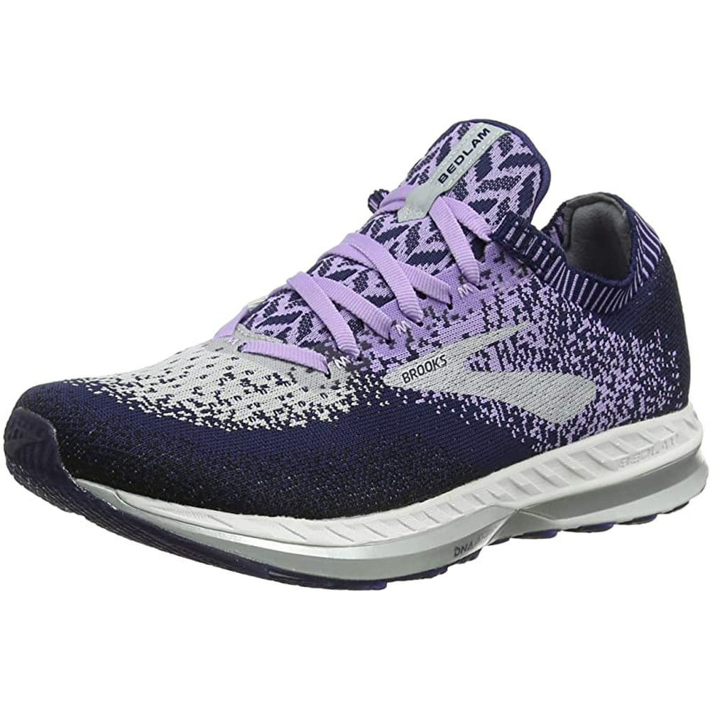 Brooks Brooks Women's Bedlam Running Shoe, Purple/Navy/Grey, 8.5 B(M