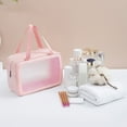 thumbnail image 4 of Hyasfey Clear Makeup Bag Travel Toiletry Bag with Handle Zipper Closure Large Capacity Waterproof Transparent Cosmetic Bag, 4 of 8