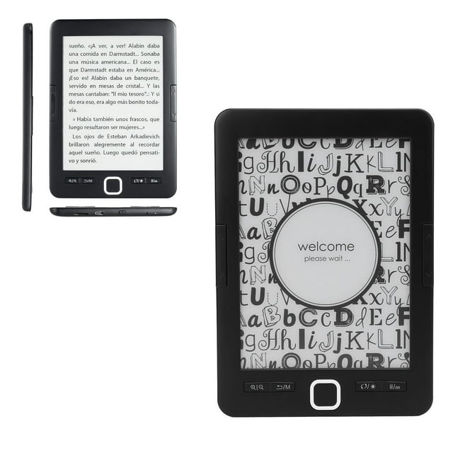 Lector Eléctrico de Pantalla de Tinta, Lector de Biblioteca Eléctricos Digitales Pantalla Transparente 1024 x 758 Reduzca la Fusión Ocular Portable 6 Pulgadas Con 8 G de