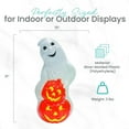 thumbnail image 3 of Union Products 31" Light-up Ghost & Pumpkin Plastic Decoration, Orange/White, 3 of 10