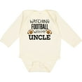 thumbnail image 3 of Inktastic Watching Football with My Uncle Boys or Girls Long Sleeve Baby Bodysuit, 3 of 5