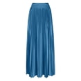 thumbnail image 3 of LIaqionyy Women Maxi Skirt High Elastic Waist Pleated Flowy A Line Long Skirts Trendy Casual Work Fashion Clothes, 3 of 7