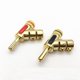 thumbnail image 4 of Conectores Banana de Cobre Chapados en Oro Yuxing Forma de Y para Cable de Altavoz Dorado Negro Rojo, 4 of 5