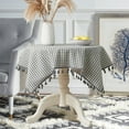 thumbnail image 7 of Twfbrm Table Cloth Tassel Cotton Linen Table Cover for Kitchen Dinning Wrinkle Free Table Cloths, 7 of 7
