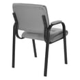 thumbnail image 6 of Guest Chair in Charcoal Gray Faux Leather in Black Finish Frame, 6 of 10