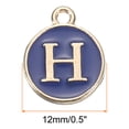thumbnail image 2 of Alphabet A-Z Enamel Letter Charm Jewelry Charm Enamel Initial Charm Gold Dark Blue Pendant Charm, 52 Pack, 2 of 6