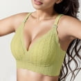 thumbnail image 3 of Akiihool Maternity Bra Support Pregnancy Padded Wireless Breathable Bralette, Green Size M, 3 of 4