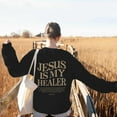 thumbnail image 5 of Women's Sweatshirts 2025 Jesus Is My Healer Sweatshirt Christian Sweatshirts Casual Pullover Tops Sweatshirt for Women, 5 of 7