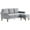 Grey, variant on HOMCOM Convertible Sectional Sofa with Reversible Chaise Lounge Wood Legs