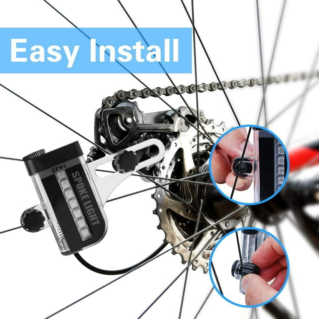 Bicycle Spoke Lights LED Bike Wheel Lights Waterproof Safety Warning Cool Patterns Change Bike Lights for Night Riding