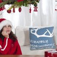 thumbnail image 1 of Fiudx Ofertas Y Liquidación Funda De Almohada Cojín De Sofá Azul Funda De Almohada De Felpa Corta Con Estampado De Letras, 1 of 4