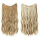 thumbnail image 1 of Xiao Hua Extensiones de cabello de alambre, gruesas, rizadas, onduladas, invisibles, con clip, sintéticas, para mujer, 20 pulgadas, rubio oscuro, 1 of 2
