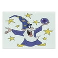 thumbnail image 1 of Magician Cutting Board, Funny Wizard Character with Starry Hat and Crystal Ball, Decorative Tempered Glass Cutting and Serving Board, in 3 Sizes, by Ambesonne, 1 of 2