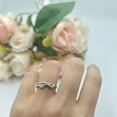 thumbnail image 4 of Music Note Round Ring Rose Tone CZ 925 Sterling Silver Size 7, 4 of 4
