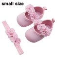 thumbnail image 2 of Baby Girl Shoes Soft Sole Floral Newborn Infant Mary Jane Flats Baptism Dresses Shoes Soled Sandals Shoes Princess Shoes-Pink-10.5Cm, 2 of 6