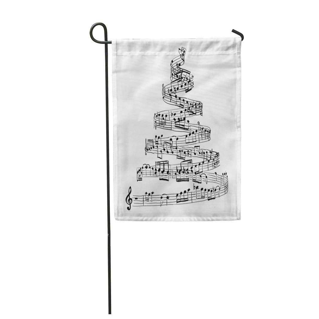Nudecor Song Christmas Tree From Music Notes Sheet Draw Xmas Score