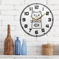 thumbnail image 3 of Yayeee Wall Clock for Living Room 9.5 inch Battery Operated Round with Holder, Cute Chubby Cat, 3 of 7