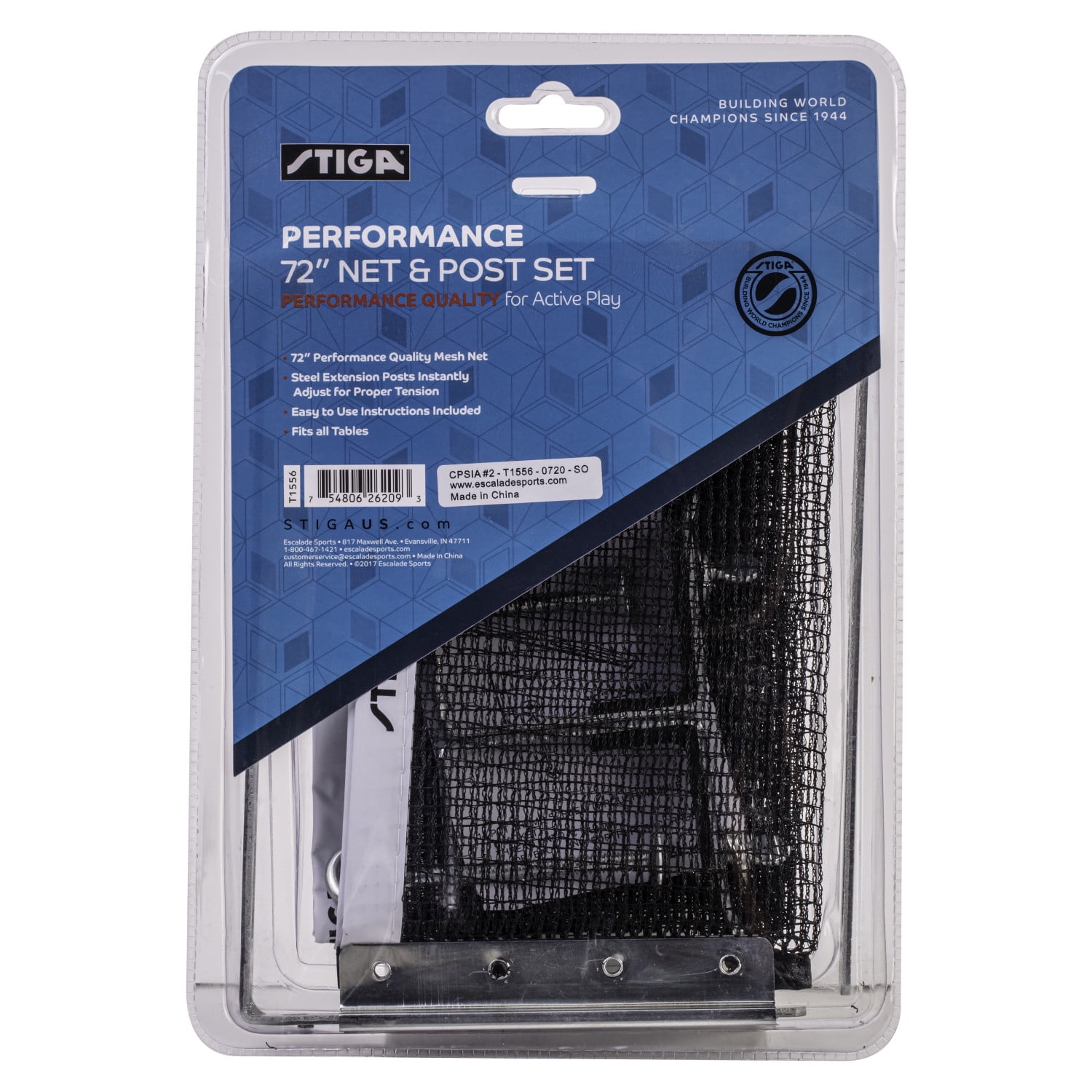 STIGA 72" Table Tennis Net and Post