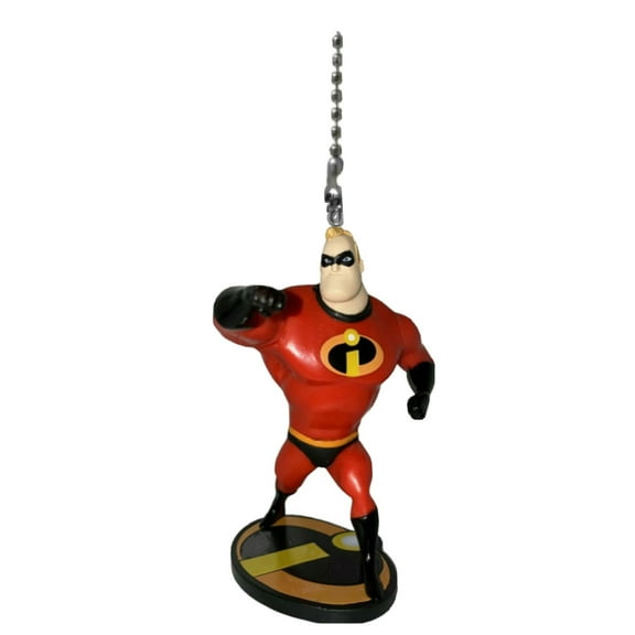 Mr Incredible 4” Pvc Fan Lamp Light Pull Chain Figure Figurine New Rare Collect